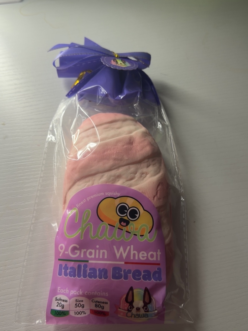 Authentic Chawa Pink 9-Grain Wheat Italian Bread Squishy | Rare Licensed!